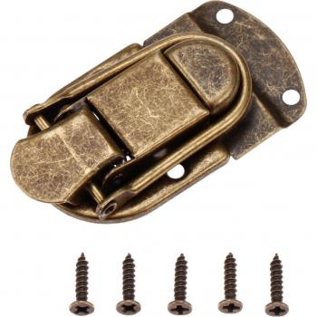 1pc Vintage Zinc Alloy Toggle Latch Clasp with Screws for Wooden Jewelry Box, 67mm x 34mm