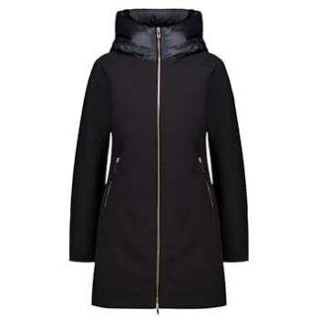 Giubbotto Piumino Donna Nero Slim Fit MIRE 2.2 con Cappuccio Softshell