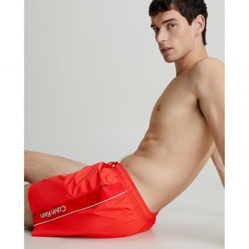 Calvin Klein Men's Mid-Length Red Swim Trunks Size L