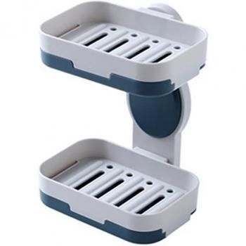 Self-Adhesive Shower Soap Tray, Double Layer Storage Rack