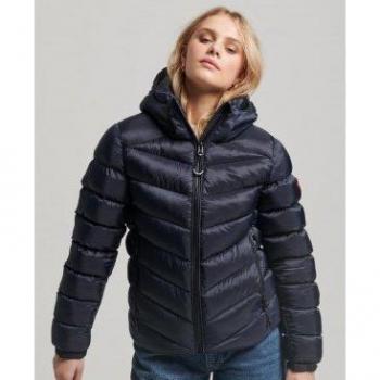 Chaqueta Superdry Acolchada Fuji azul marino con capucha