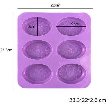 6er Silikonform für DIY Seifen und Kuchen