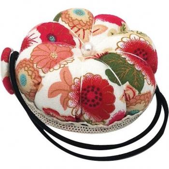 Round Pumpkin Pin Cushion for Cross Stitch