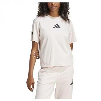 T-shirt Adidas Z.N.E. Rose Femme Taille 40/L Jersey de Coton