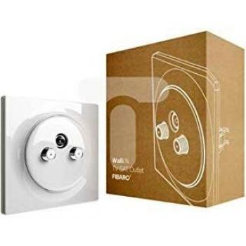 FIBARO FGWTFEU-021 Prise Mural TV Sat, Blanc