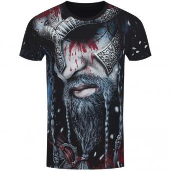 Black Viking Wrap Top – Spiral Brand, Men’s L, 100% Cotton