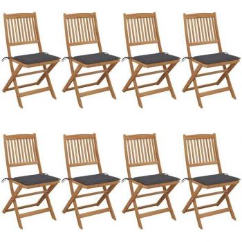 Eleganza Rilassante – Set di 8 Sedie Pieghevoli con Cuscini