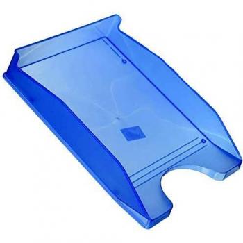 Corbeille Courrier Q-Connect Archivo A4 Transparent Bleu