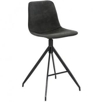Ensemble de deux tabourets haut Monaco gris