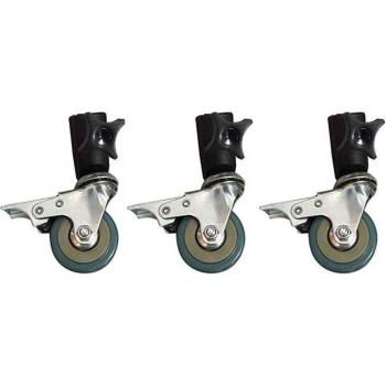3PCS 22mm Studio Boom Tripod Caster Wheel Pulley