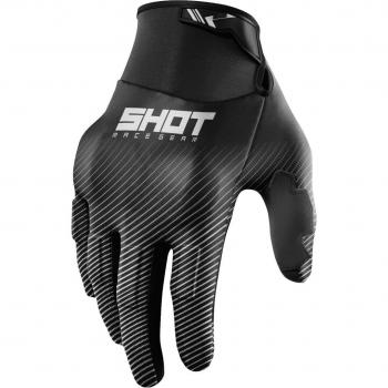 Gants de motocross Shot Race Gear Drift Rim Blancs