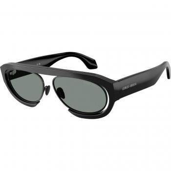 Lunettes de soleil Giorgio Armani AR8239 5001/1 – Acétate Noir Gris, Taille Ronde