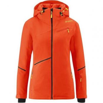 Maier Sports Frauenskijacke mTex – Wasserdicht, atmungsaktiv, Orange, Größe 42