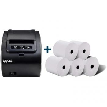 Kit impresora térmica iggual TP8002 + 5 rollos