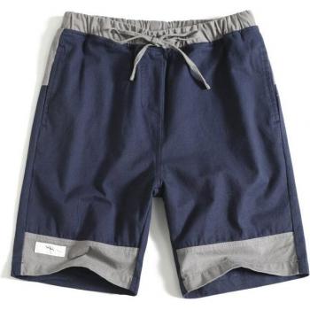 Sommerliche Patchwork Cargo Shorts für Männer mit elastischem Bund