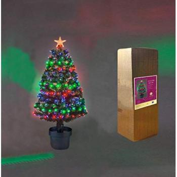 2Ft/60cm Pre-Lit Fibre Optic Christmas Tree