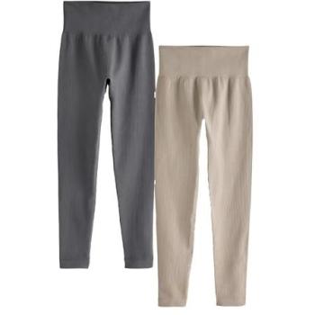 Pack de 2 Leggings Taille Haute Côtelés Next