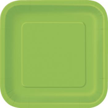 Festtags-Pappteller 18 cm Quadrat – 16‑er Pack