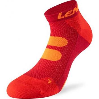 Chaussettes de compression courtes Lenz 5.0 Rouge Orange taille 45 46 47
