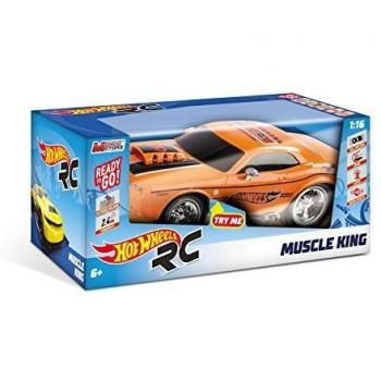 Hot Wheels Muscle King R/C Auto, Colore Nero