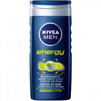 NIVEA Männer Energy Duschpaket – 4x250 ml (Körper, Gesicht & Haar)