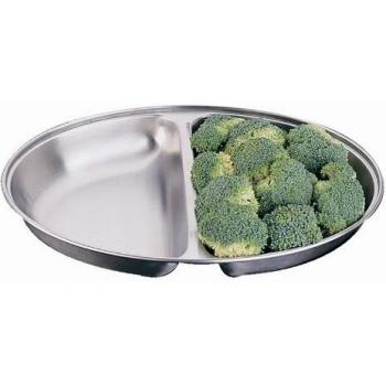 Olympia Two-Section Oval Vegetable Dish 200mm