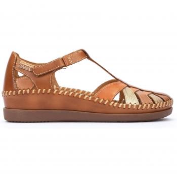 Cadiz Brown Wedge Sandals for Women by Pikolinos