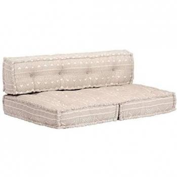 VidaXL Stoffpouf Beige