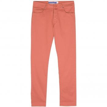 Jacob Cohen W34 Slim Fit Orange Jeans for Men