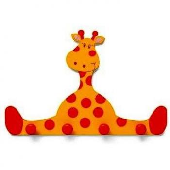 Giraffa Muro Appendiabiti Bianco-Mandarino – Pali Gigi & Lele