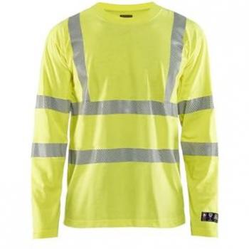 T-shirt Blaklader Jaune Fluo Manches Longues 6XL