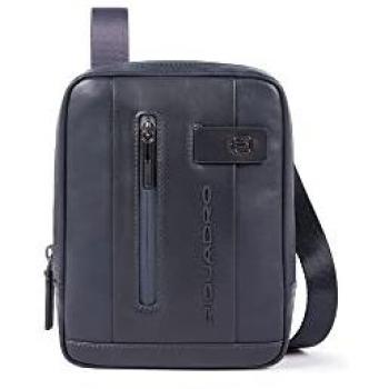 Piquadro Urban Leather Messenger Bag for Men Blue One Size