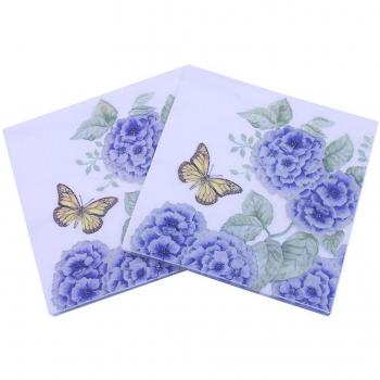 Fournitures de Fête Tinksky : 60 Serviettes Violet & Bain