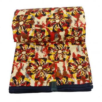 Nigerian Real Wax Fabric 6 Yards Colorful Floral