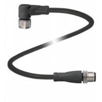 Cavo di collegamento M12 con spina elettrica – nero – 2.00 m