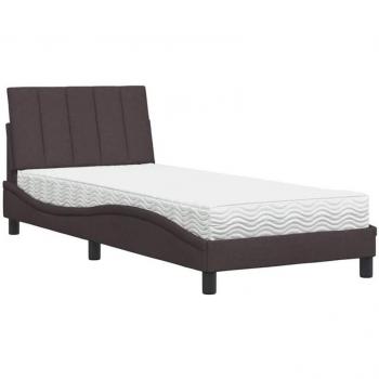 VidaXL Lova Dark Brown Mattress Bed Frame – Hanko Design, 90x190 cm, Fabricated