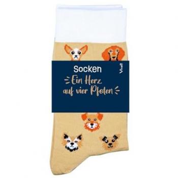 Socken St. Benno „Herz auf Pfoten“ – Damen‑Version 39 Mehrfarbig