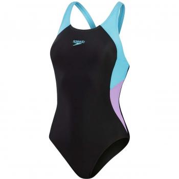 Speedo Eco Colourblock Splice Muscleback Damen schwarz 34