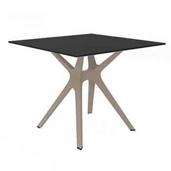 Resol Vela S Black Top Dining Table – Sand Base Design