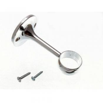 Sleek Chrome Finish Towel Rod Rail Socket Centre Support Bracket 25mm CP with Screws (Pack of 100)