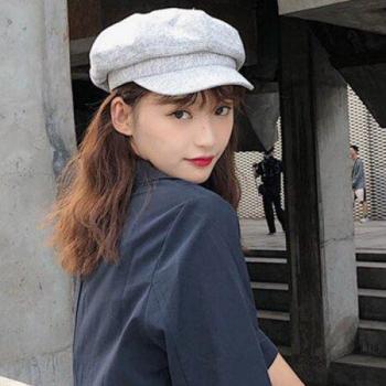 HT2588 Solid Color Newsboy Hat
