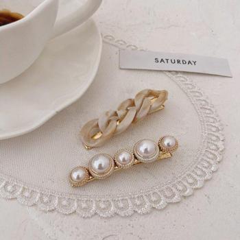 Barrette à cheveux minimaliste dorée avec chaîne, 1 pièce, nouveauté coréenne