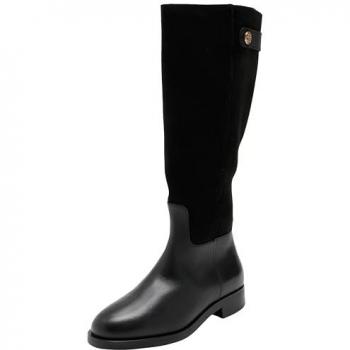 Tommy Hilfiger Stiefel Th Stud Leather Mix Long Boot FW0FW08341 Schwarz 40 Damen