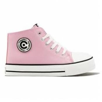 Conguitos Zapatillas Altas Rosa para Niños con Cordones Ajustables