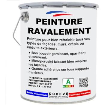 Peinture Ravalement Codève Bois 4x5L RAL 8012 Brun Rouge Résistance aux Intempéries