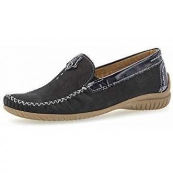 Gabor Damen Slipper Mokassins, Frauen Slipper, Comfort-Mehrweite, Loafer, Nightblue
