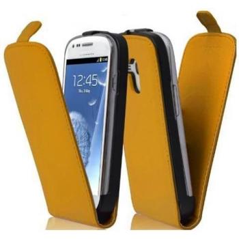 Cappuccio Smartphone in Pelle Liscia Giallo per S3 Mini Cadorabo