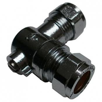 15mm Chrome Compression Elbow Isolation Valve