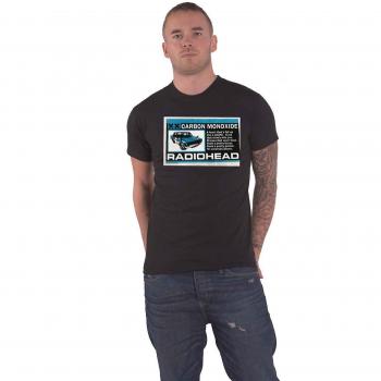 Rock Off Radiohead Carbon Patch Tee – Men’s Black L, Pure Cotton