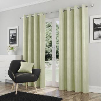 Green Blockout Eyelet Curtains
